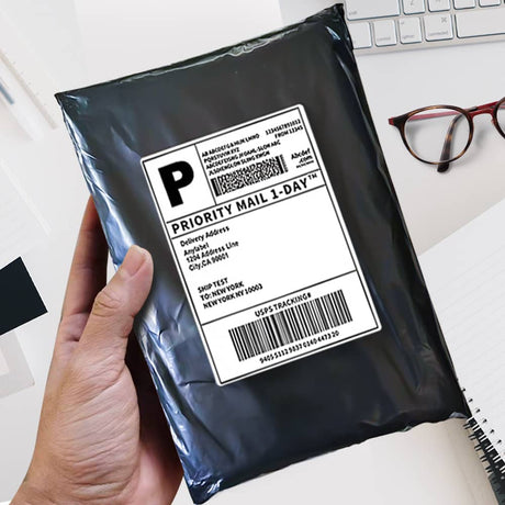Polysells 7.5x10.5 Black Poly Mailers – Self Seal Shipping Bags for Small Clothing & Non-Fragile Items, Waterproof Tear Resistant Mailing Bags for Small Business Shipping Supplies