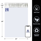 Polysells 6x9 Premium White Poly Mailers – Self Seal Shipping Bags for Small Clothing & Non-Fragile Items, Waterproof Tear Resistant Mailing Bags for Small Business Shipping Supplies