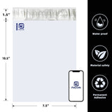 Polysells 7.5x10.5 Premium White Poly Mailers – Self Seal Shipping Bags for Small Clothing & Non-Fragile Items, Waterproof Tear Resistant Mailing Bags for Small Business Shipping Supplies