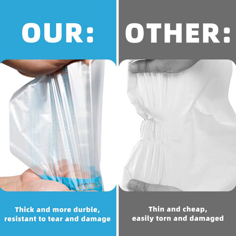 Polysells 6"x9" Strong Self Seal Clear Poly Bags with Suffocation Warning