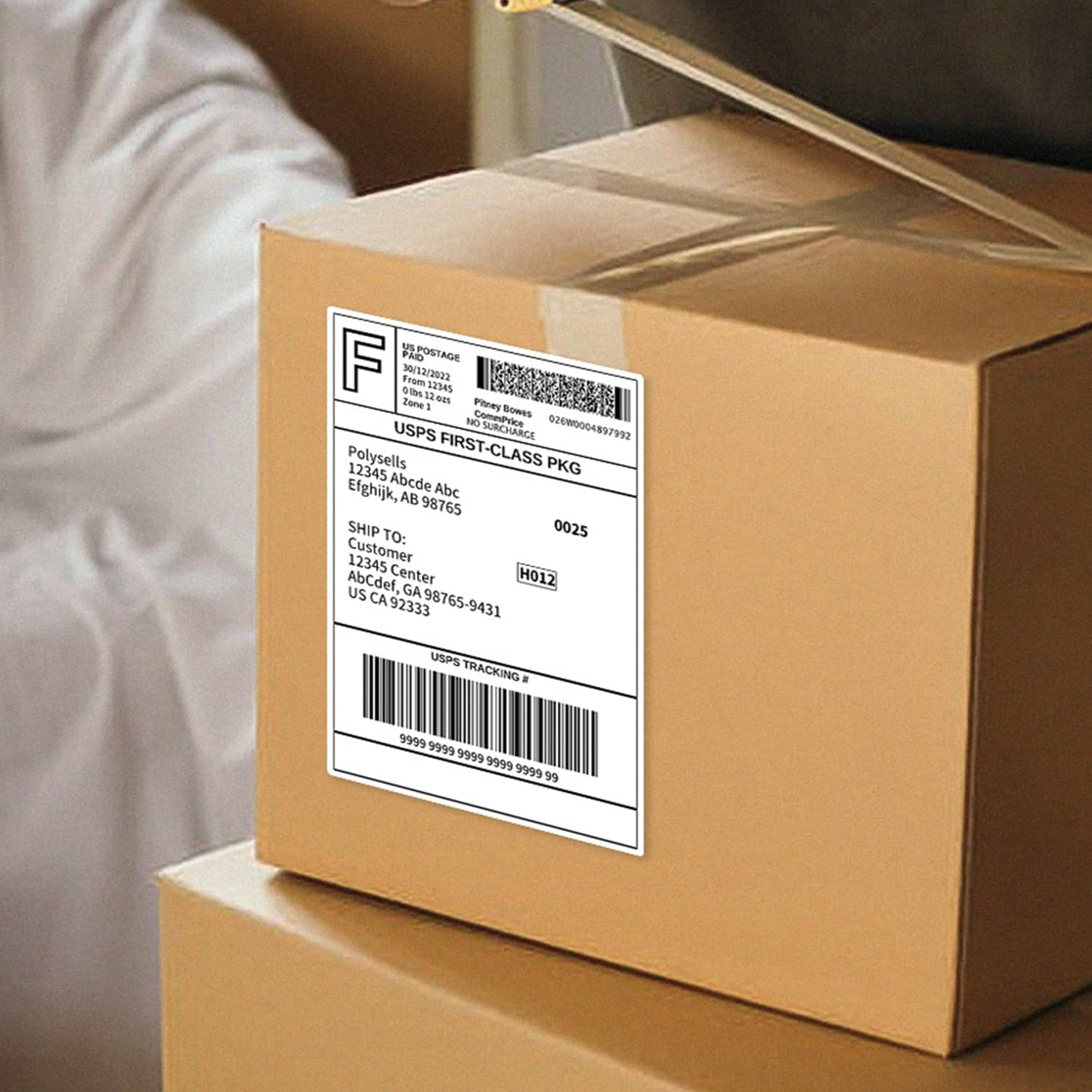 Self Adhesive Address Shipping Labels, 8.5" x 5.5"
