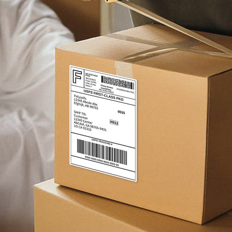 8.5" x 5.5" Self Adhesive Shipping Labels, 2UP, 2 Lables per Sheet