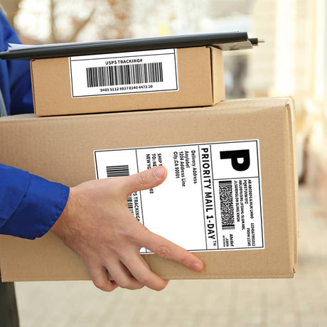 Polysells 4x6 Fanfold Thermal Shipping Labels – Compatible with Rollo & Zebra