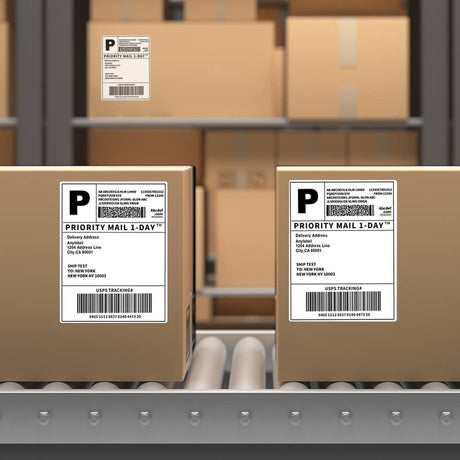 Polysells 4x6 Fanfold Thermal Shipping Labels – Compatible with Rollo & Zebra