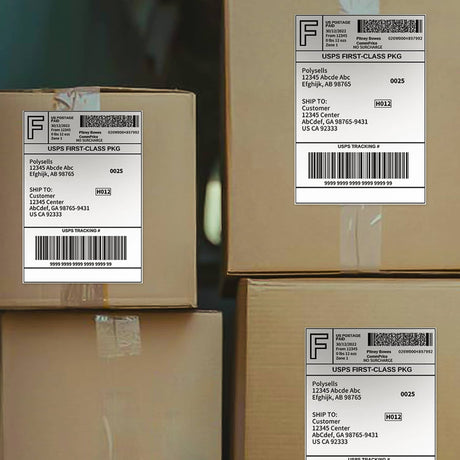 8.5" x 5.5" Self Adhesive Shipping Labels, 2UP, 2 Lables per Sheet