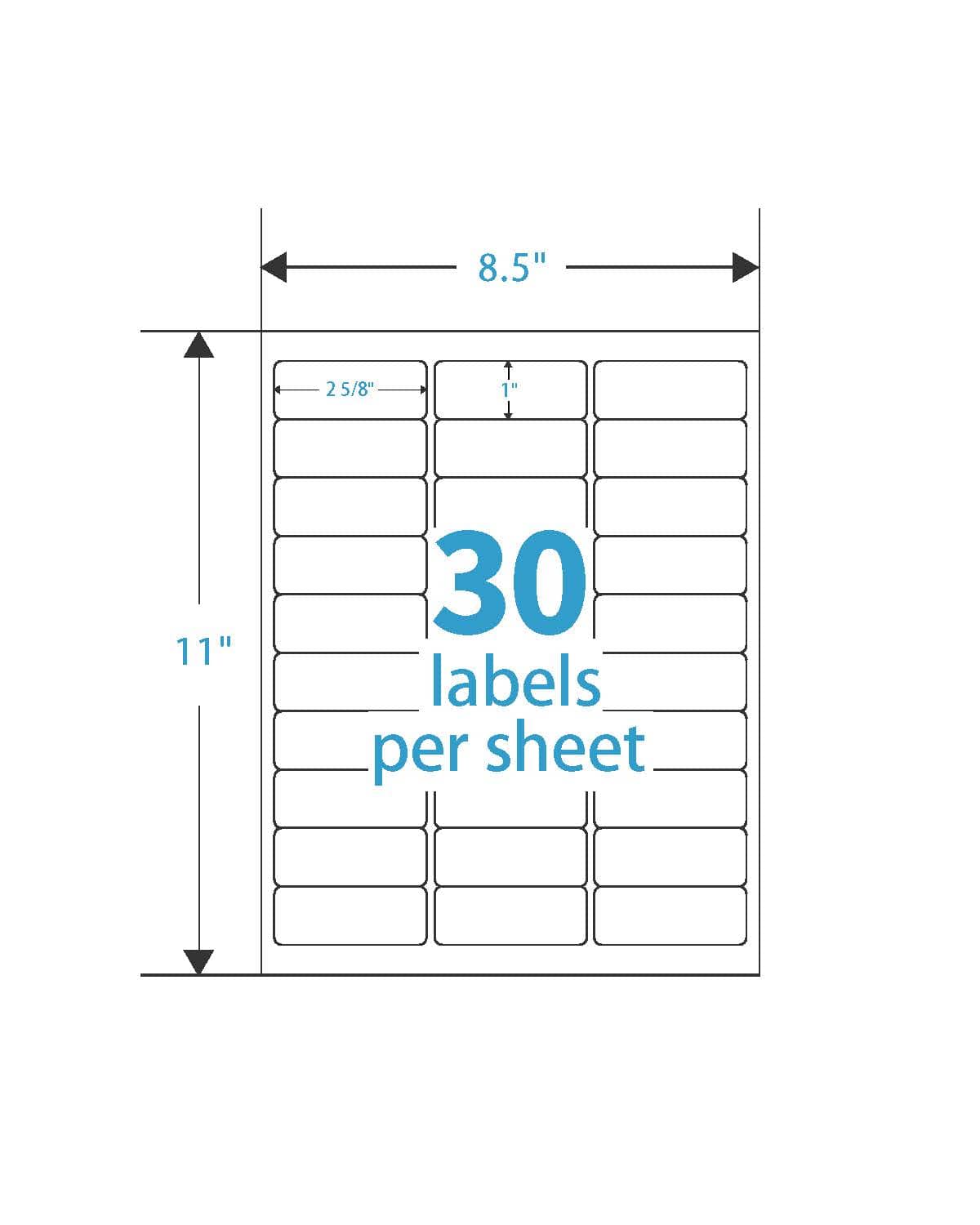 1"x2-5/8" Self Adhesive Address Labels