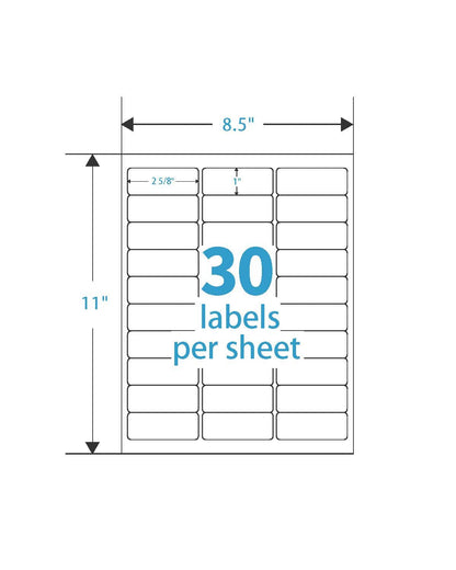 1"x2-5/8" Self Adhesive Address Labels