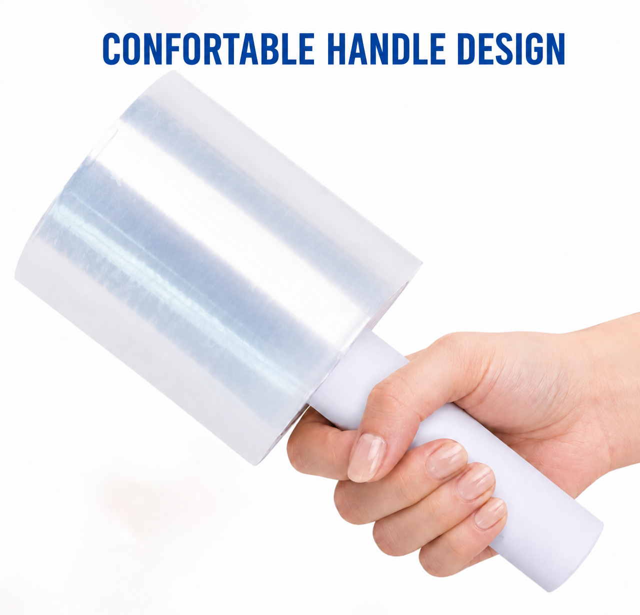 Polysells 5inx1200ft Stretch Film with Handle, Mini Stretch Wrap